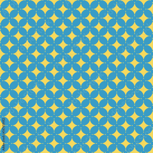 Geometrical Diamond pattern in gold and blue, argyle background. For fashion textile, cloth, backgrounds 