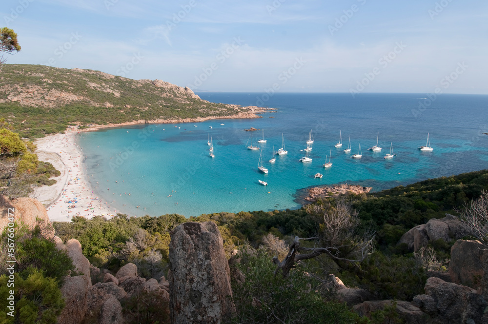 Roccapina, Corse France. Sea landscape.