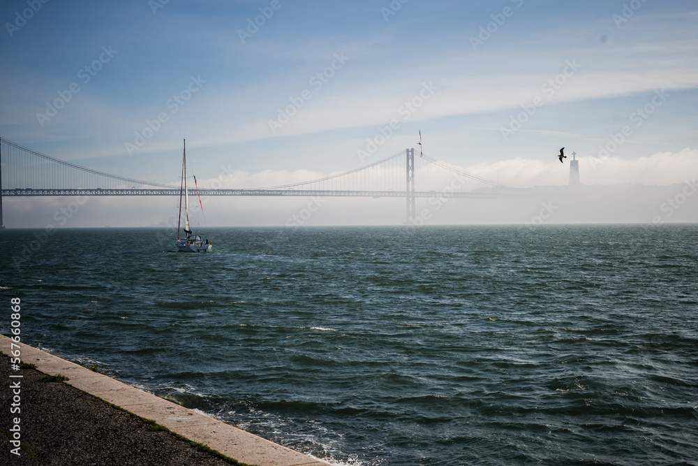 Ponte 25 de abril - Lisboa - Portugal - Pássaros 