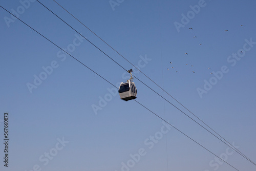 View of cable car above Tbilisi, Georgia