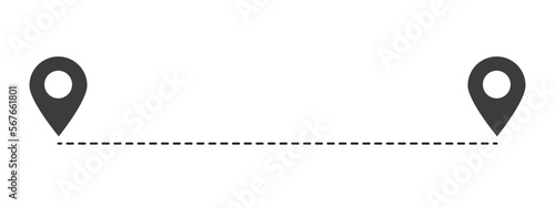 distance path line vector design