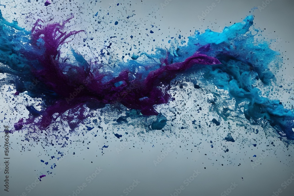 Purple and Blue Fluid Background Flowing Horizontally Purple and Blue Fluid Background Flowing Horizontally