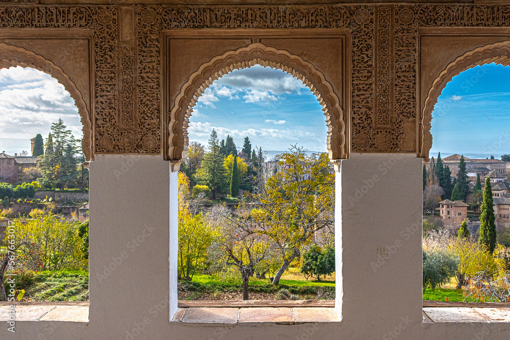 The Alhambra, a palace complex in Granada, is famous for its beautiful architecture, gardens, and intricate tile work.