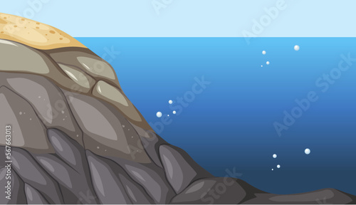 Rocky shore zonation background