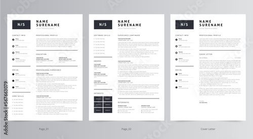 Resume Template, Professional Modern Resume Template, CV Template