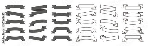 Free Download set of ribbon icon on white background, vector illustration - GFXLoad