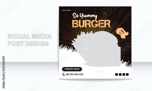 Food Social Media Post Design Template 