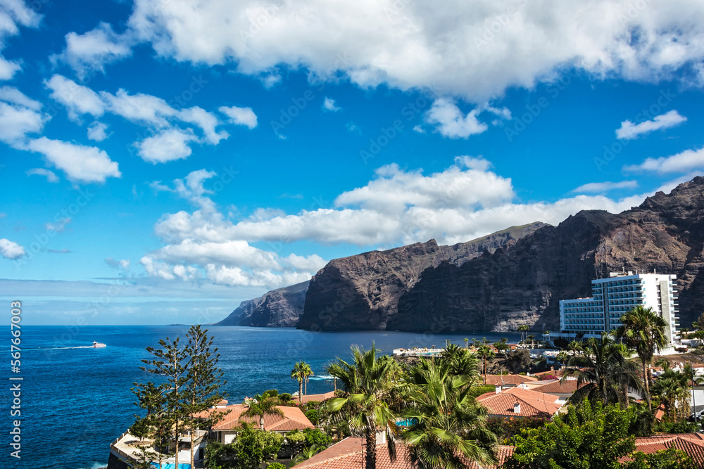 Seascape. Coastline and cliffs of Los Gigantes (Spain, o.Tenerife)