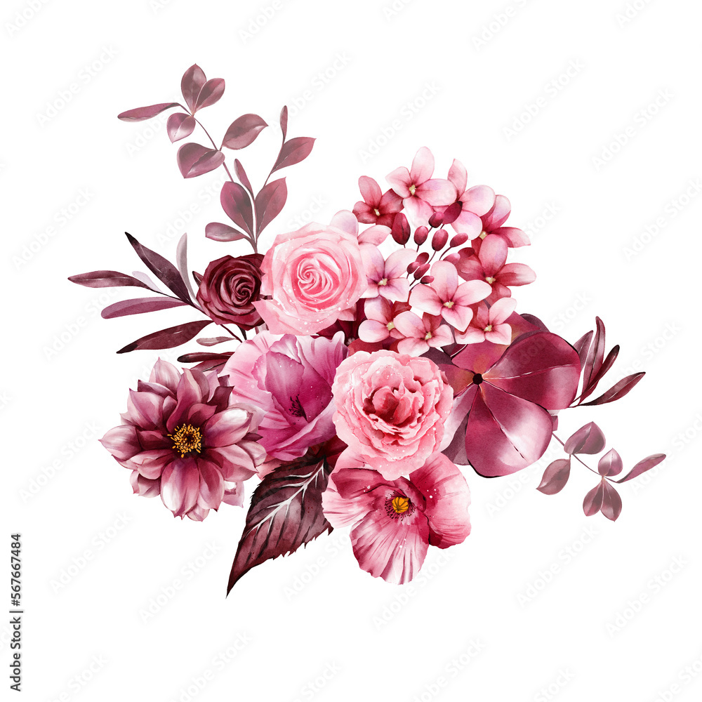 Floral Bouquet watercolor illustration