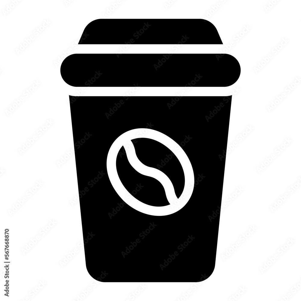 coffee cup glyph icon coffee cup glyph icon