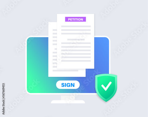 Petition signing process