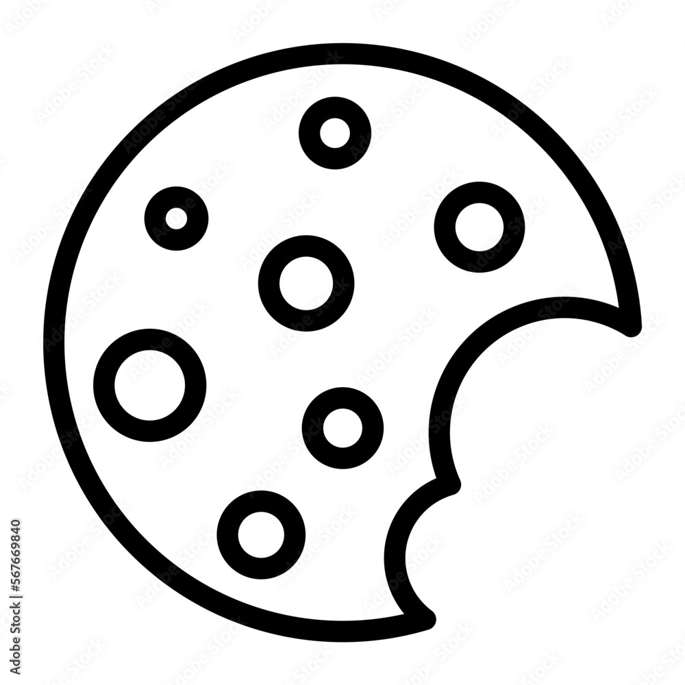 Fototapeta premium cookies line icon