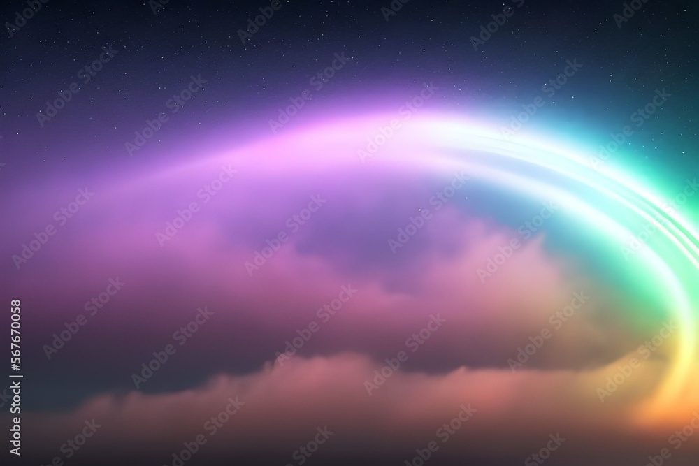 rainbow in space