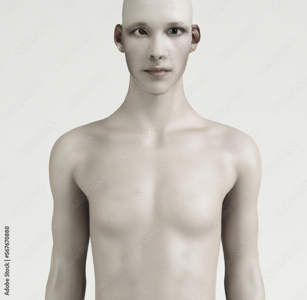 3d hyperrealistic portait of humanoid robot 3d hyperrealistic portait of humanoid robot