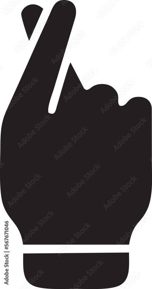Hand icon symbol in black vector image , illustration of the human finger Hand icon symbol in black vector image , illustration of the human finger