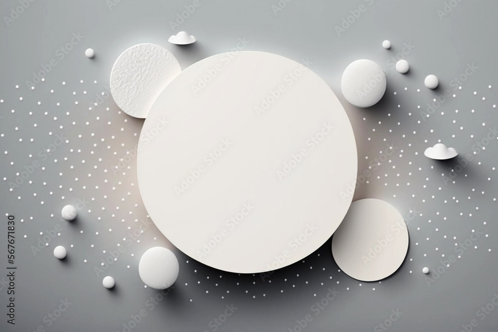Empty round mockup on a gray background. The concept of the starry sky. Space concept. AI generated. Empty round mockup on a gray background. The concept of the starry sky. Space concept. AI generated.