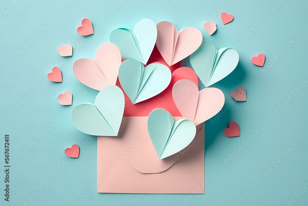 valentine greeting card with heart