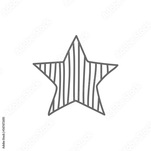 Hand drawn doodle stars vector illustration