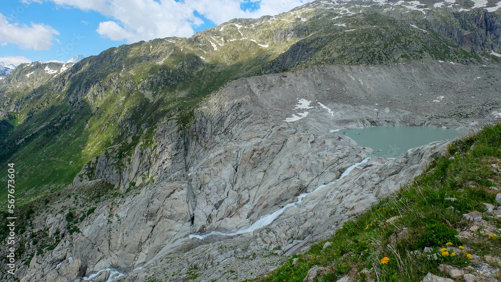 Rhone Gletscher in den Schweizer Alpen	