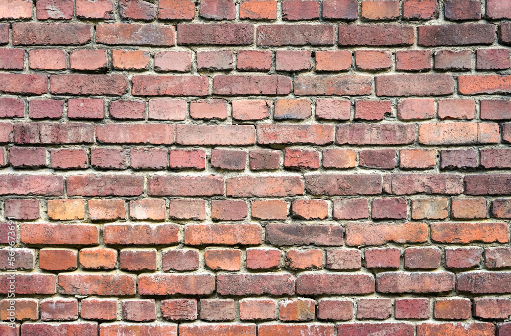 Old red brick wall. Background. Stone wall. Old red brick wall. Background. Stone wall.
