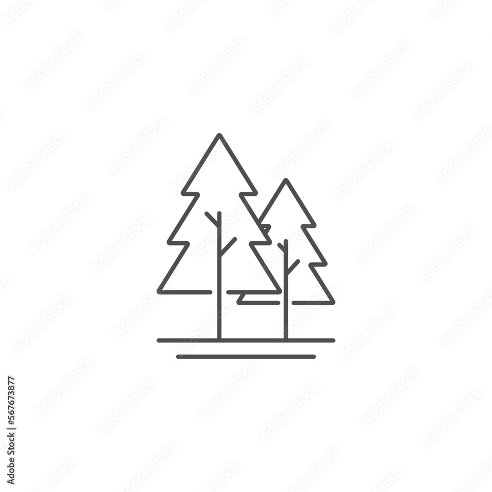 Fir-tree icon, vector logo. Flat isolated element. Nature sign and symbol. Fir-tree icon, vector logo. Flat isolated element. Nature sign and symbol.