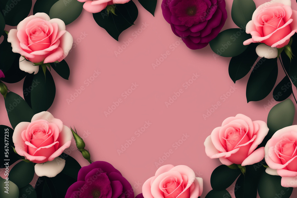 floral backdrop with empty area for text