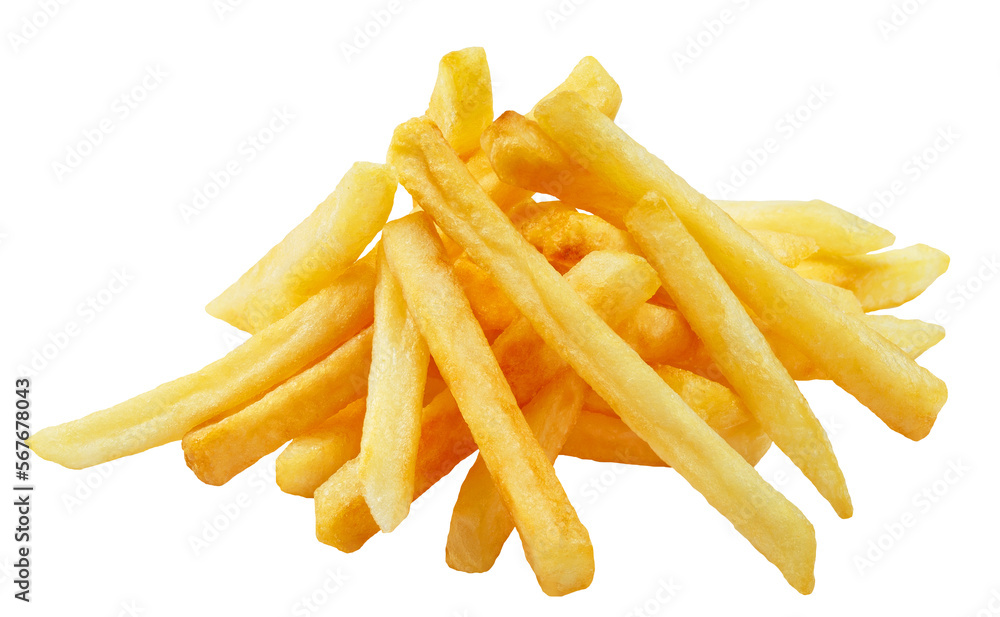 Fotografie Delicious potato fries cut out