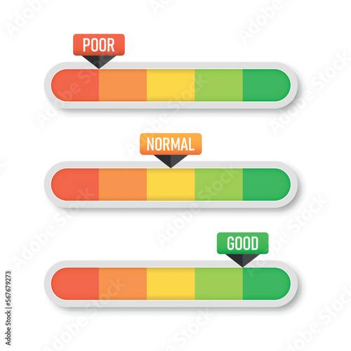 Customer satisfaction meter icon in flat style. Gauge level vector illustration on isolated background. Speedometer sign business concept.