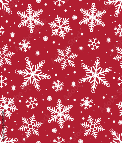 christmas snowflakes vector seamless pattern design