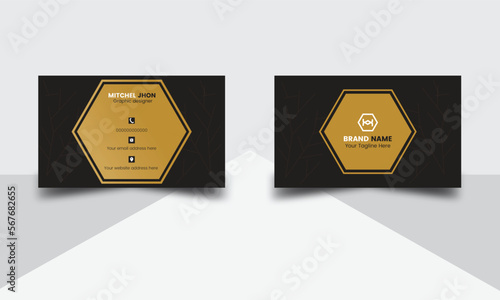 Simple corporate business card design. Flat business card vector design. Double sided business card design. Clean advertising modern design. Unique business card design. Business card layout with mode