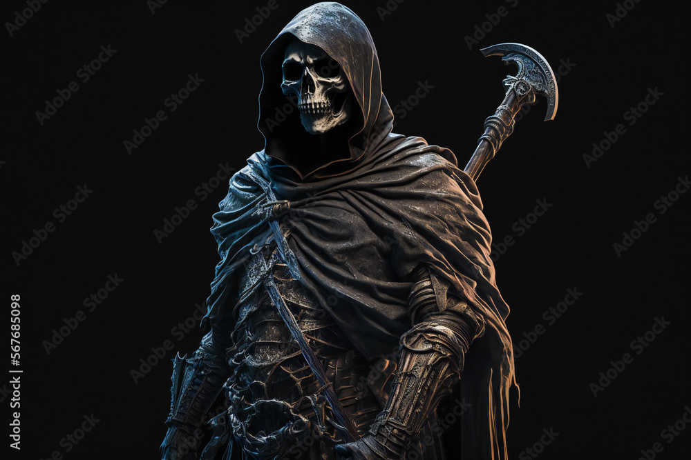 Death with the face of skull - Grim reaper - the death itself ...