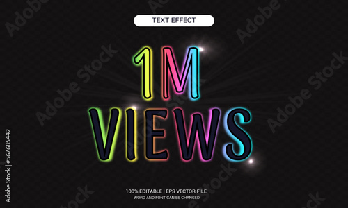 1m views 3d text effect, typography design