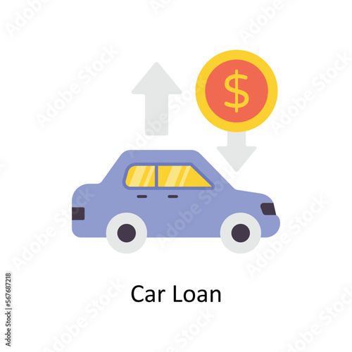 Car Loan vector Flat Icons. Simple stock illustration stock illustration