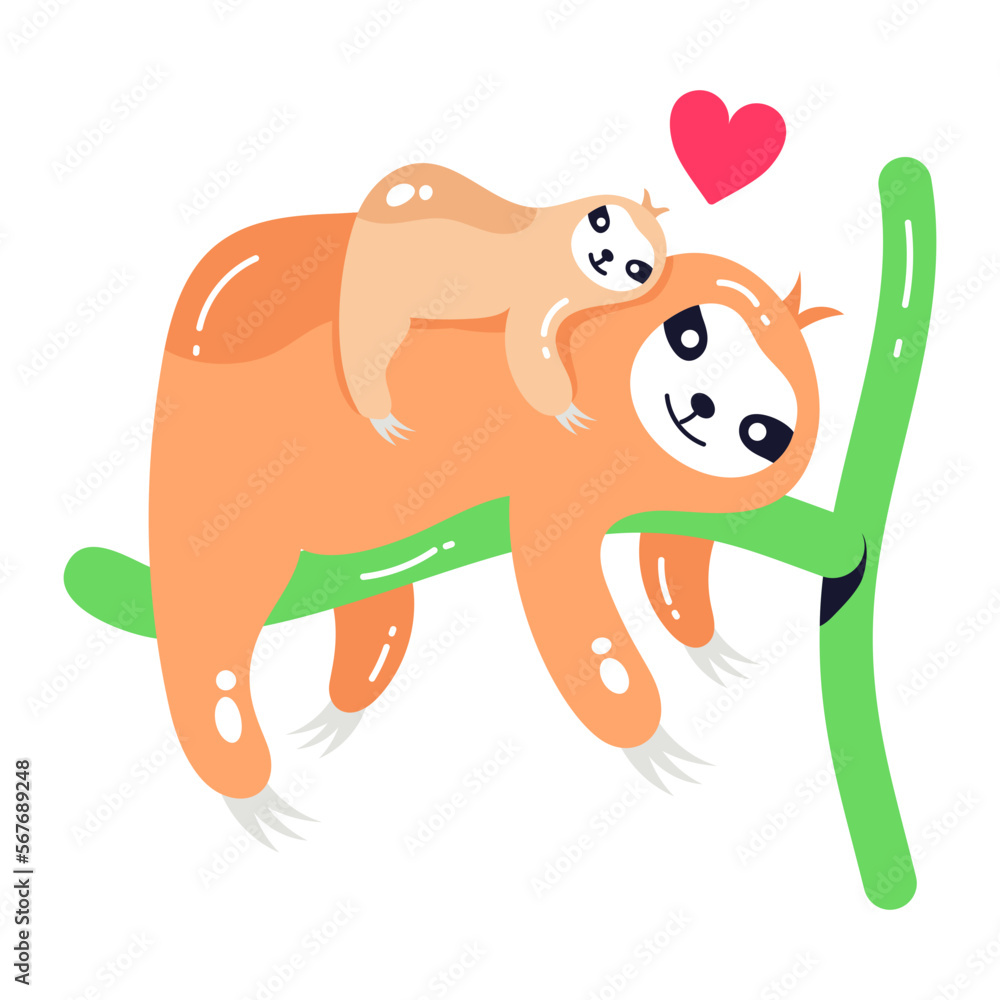 Obraz premium Sloth Baby