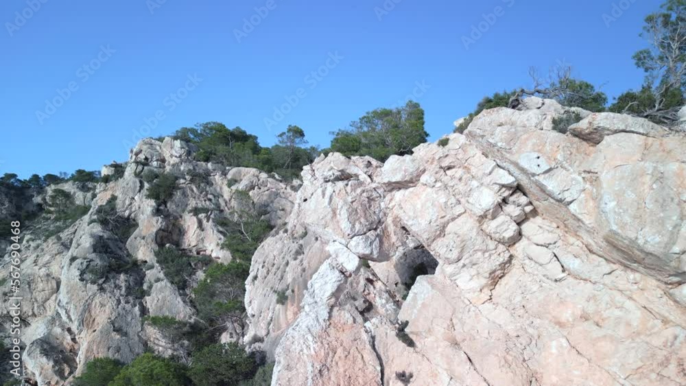 nature reserve rock formation natural bridge. Beautiful aerial view flight drone nature reserve rock formation natural bridge. Beautiful aerial view flight drone