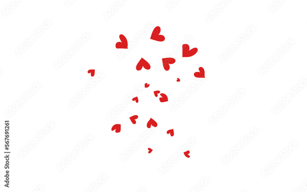 Pink Confetti Vector White Backgound. Birthday