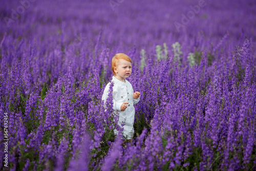 
child in flowers