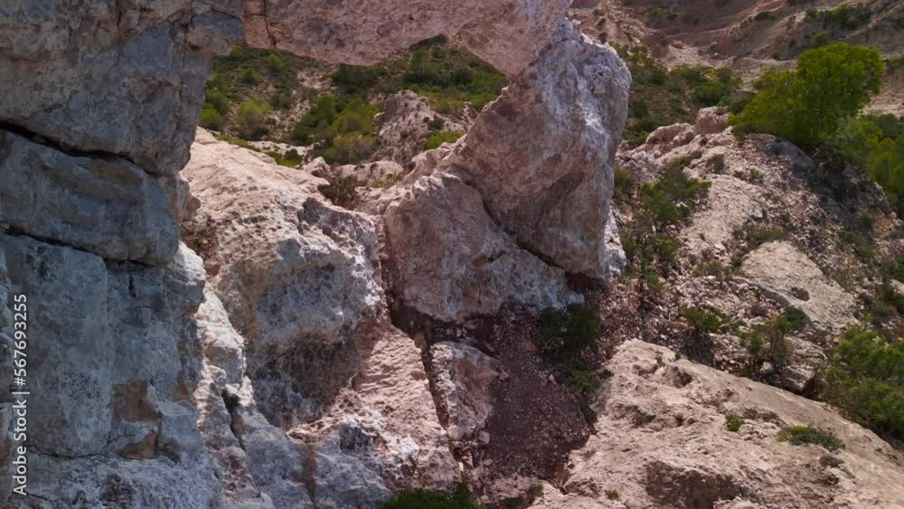 famous social media best sunset spot, climbers. Lovely aerial view flight drone famous social media best sunset spot, climbers. Lovely aerial view flight drone