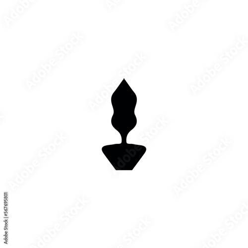 Dildo icon. Simple style poster sex shop background symbol. Dildo brand logo design element. Dildo t-shirt printing. vector for sticker.
