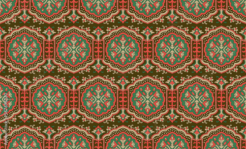 Seamless pattern. Vintage decorative elements. Hand drawn background. Islam  Arabic  Indian  ottoman motifs. Perfect for printing on fabric or paper.