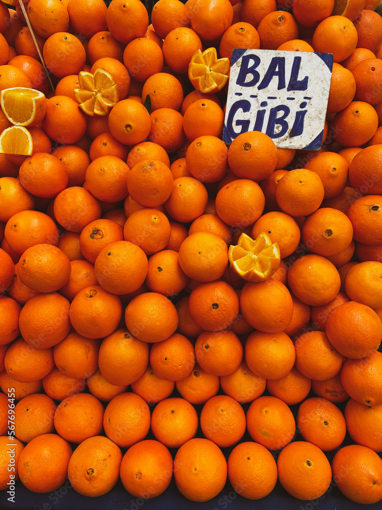 oranges at the market