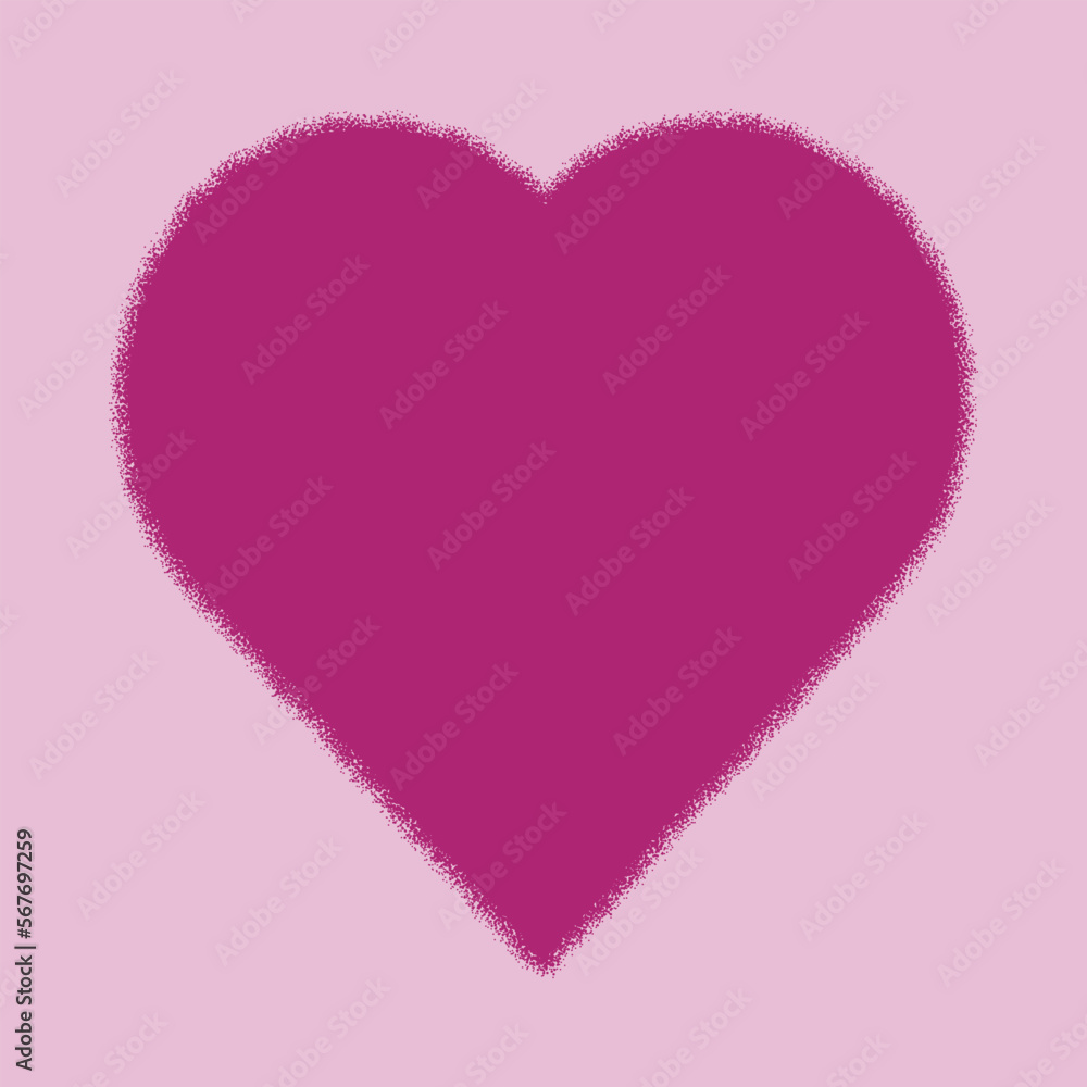 Stipple Dot Edge Pink Love Heart