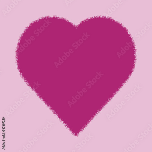 Stipple Dot Edge Pink Love Heart