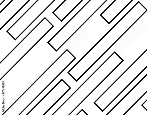 Abstract wallpaper with diagonal black and white strips. ฺbackground Geometric pattern	