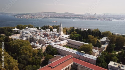 Awesome aerial view of the Topkapi Palace in Istanbul, Turkey