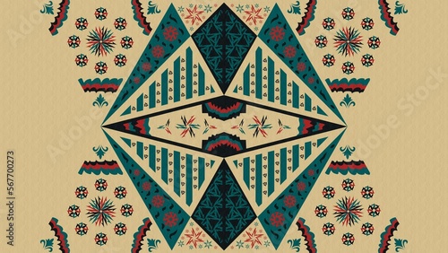 geometric ornamental background (Folk Art) - decorative illustrations, vintage, antique, ancient, old, traditional, culture, wallpaper, desktop, cover, 