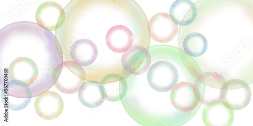 Transparent rainbow soap bubble