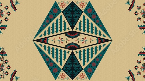 geometric ornamental background (Folk Art) - decorative illustrations, vintage, antique, ancient, old, traditional, culture, wallpaper, desktop, cover, 