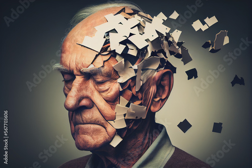 elderly man with dementia photo
