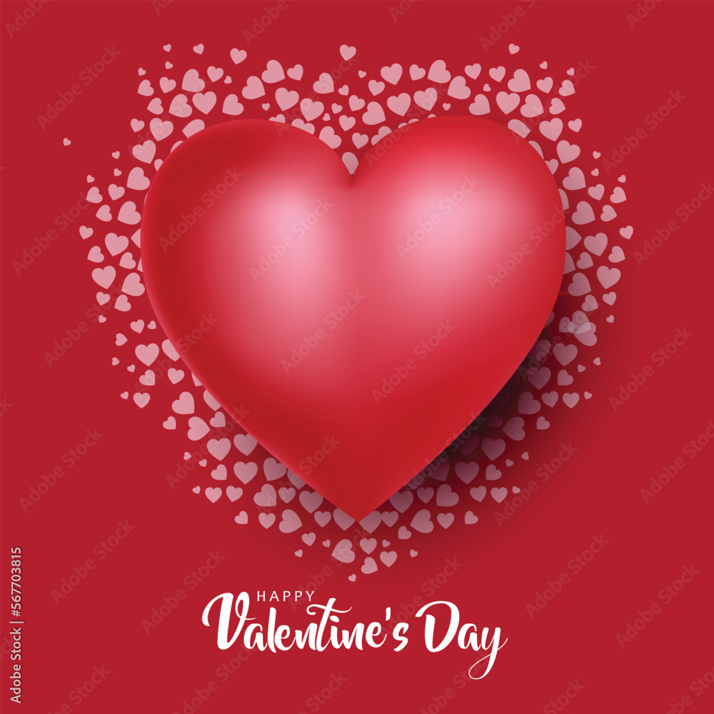 happy valentine's day greetings vector illustration design